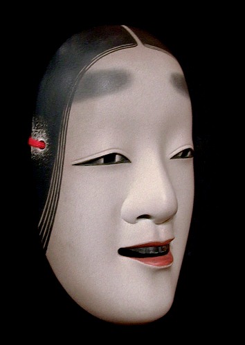 Surface Omin Noh music Kagura Masked female face Noh mask Noh theater 